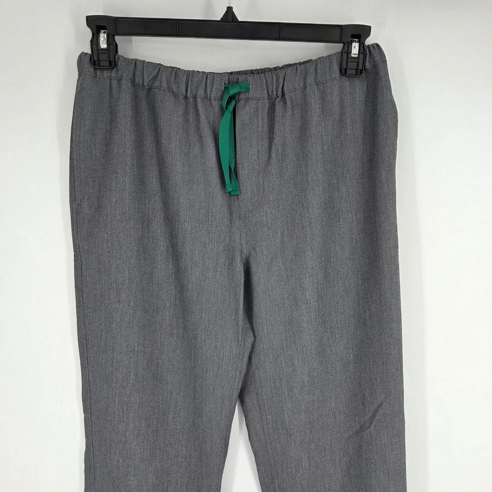 FIGS Technical Collection Mens Small Gray Scrub Pants FM4500 Elastic Drawstring